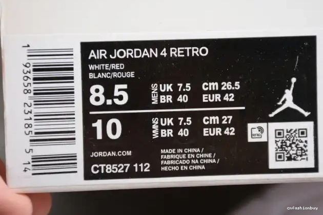 Air Jordan Metallic CT8527-112 4 Red 0506